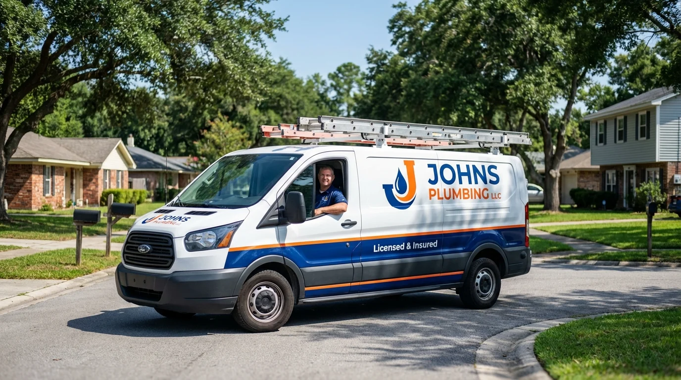 Johns Plumbing LLC service van in Carlisle, PA